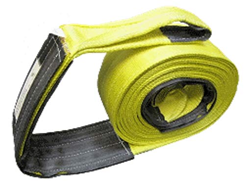 4" X 40 Ft Single Ply Recovery Strap with Wear Pad in Loops and on Body 40ft