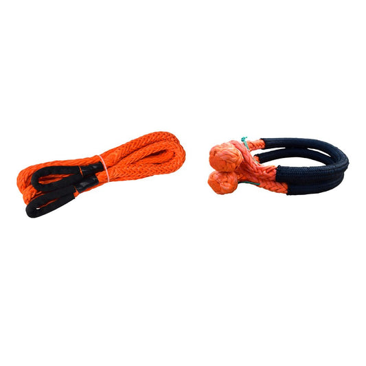 Car Towing Rope with Pair Soft Shackle to Replace Tow Strap for ATV UTV Car Vehicle Recovery Towing (Orange, 5/15inch*20ft) orange 5/16inch*20ft