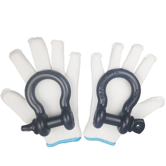 Acando Pack of 2 Heavy-Duty Black Trailer Shackles 4.74 Ton D-Ring