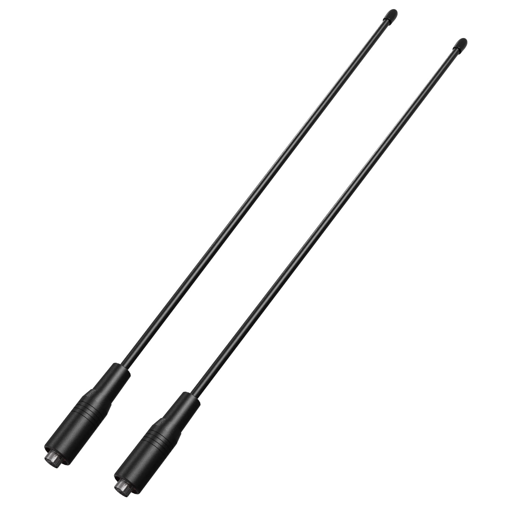 SAMCOM 15.1-Inch Whip Antenna, VHF/UHF (144MHz/440-470Mhz) Dual Band+GMRS, SMA-Female, 20 Watts SMA-K Antennas for FPCN30A/FPCN10A or Other GMRS Radios (2 Pack)