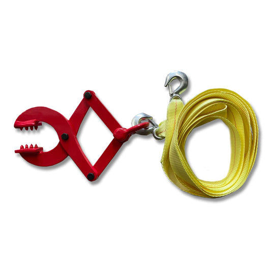 Heavy Duty 2" X 20ft Tow Strap and 2000LB Truck Pallet Puller Clamp Kit Nylon Webbing