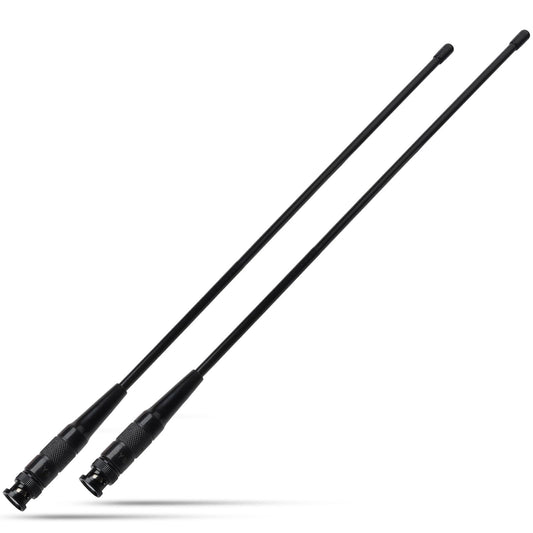 HYS UHF BNC GMRS Handheld Scanner Antenna, 462-467Mhz HT Antenna for 460-470Mhz ICOM Yaesu Uniden Handheld GMRS 2-Way Radio/Repeater Black 2PCS (462-467Mhz）