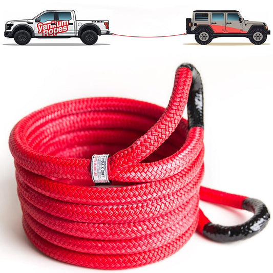 Yankum Ropes Kinetic Recovery Rope 1.7/8"x20/30ft - USA Tow Strap for Trucks