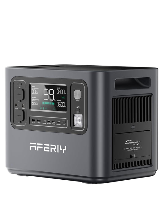 AFERIY Portable Power Station 2400W, 2048Wh LiFePO4 UPS Pure Sine Wave, Fully Charged in 1.5 Hours, 3500 Cycles + 16 Output ports Solar Generator for Home CPAP Camping Travel RV