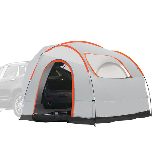 "8' SUV Camping Tent Attachment with Rain Layer - Fits 6-8 People, Grey"