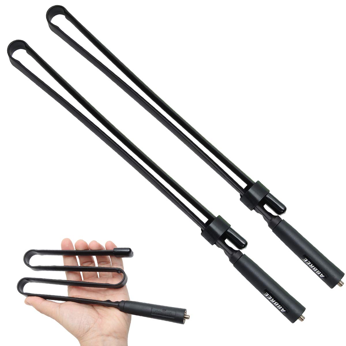 2 Pack SMA-Female Tactical/Foldable Antenna Dual Band 144/430Mhz 28.3 Inch Antenna for GMRS Radio Baofeng UV-5R BF-F8HP 5RM UV-21R UV-5G Plus GM-5RH K5PLUS AR-152 BF-888S GM-15PRO UV-S9 Plus