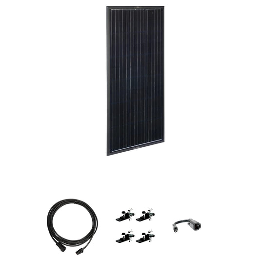 Zamp solar Obsidian Series 100-Watt Roof Mount Solar Panel Kit. Low-Profile, Lightweight Off-Grid Solar Power for RV Battery Charging - ZSK1006