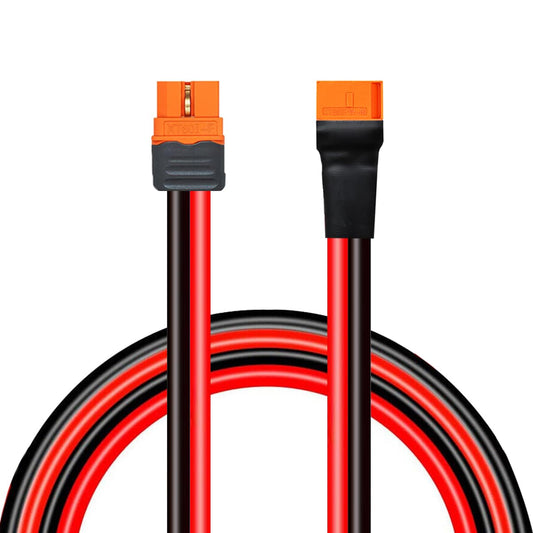 10 AWG 40 Feet XT60i to XT60i Extension Cable, XT60i Male to Female Adapter Cable Silicone Wire for Portable Power Station Solar Generator, Red/Black