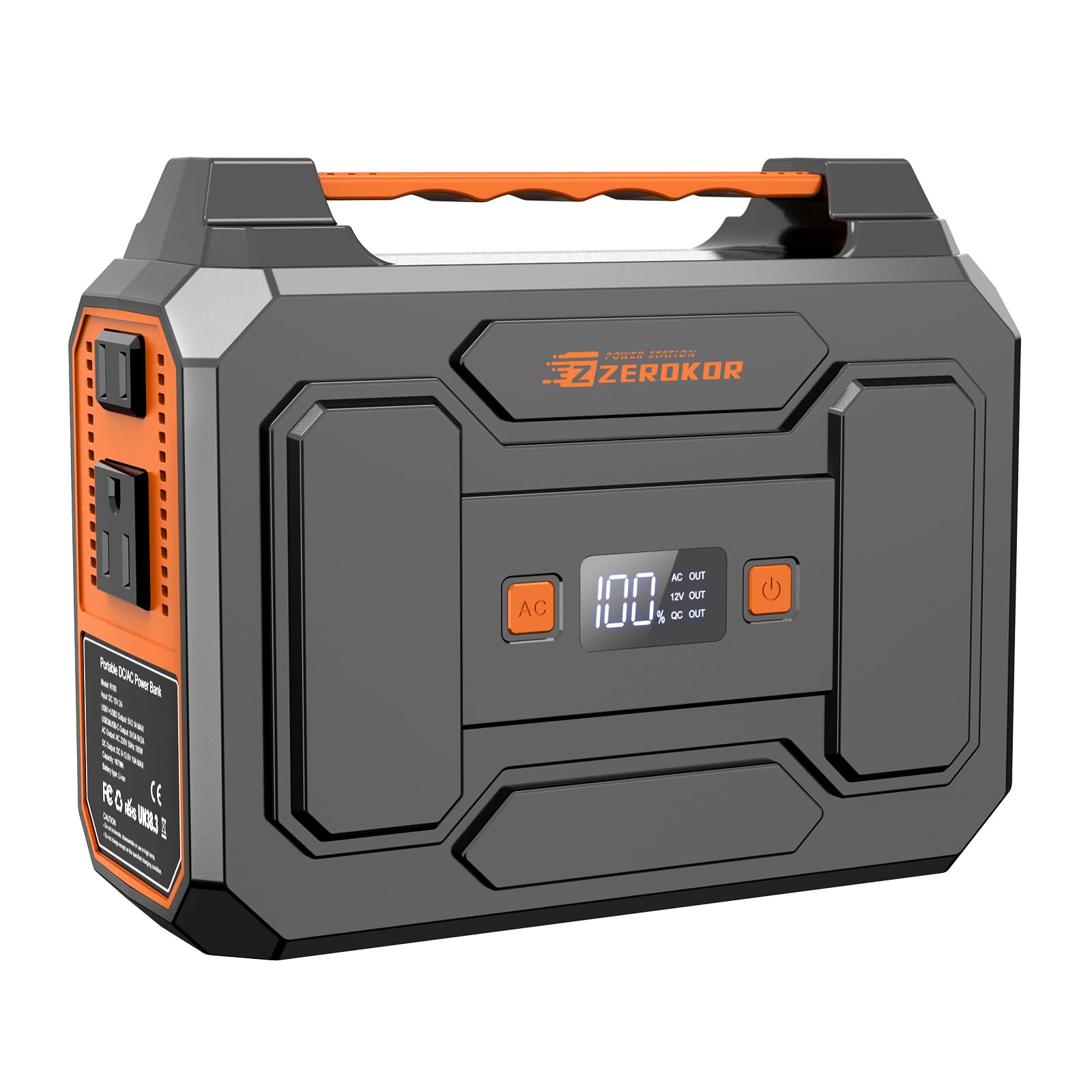 Portable Power Station 100W Portable Generator 146Wh 39600mAh External Lithium Battery Pack with USB C Out, 110V Portable Power Pack with AC Outlet Power Bank for Camping Home Use RV Vanlife Grey(100W)