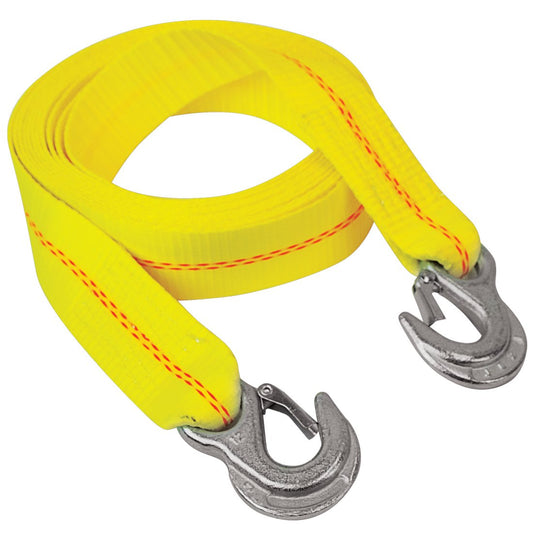 2‚Äù x 20‚Äô Polyester Tow Strap with Forged Safety Hooks 2 Inch x 20 Foot