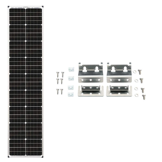 Zamp Solar Legacy Series 90-Watt “Long” Roof Mount Solar Panel Expansion Kit for Curved Roofs. Additional Solar Power for Off-Grid RV Battery Charging - KIT1010