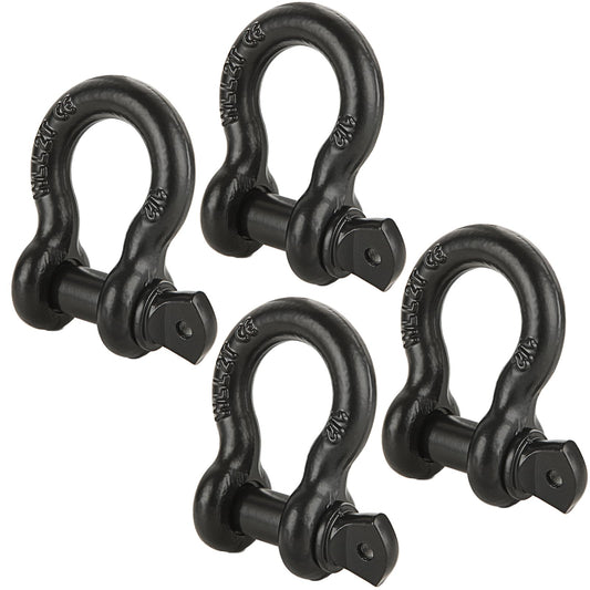 "YAYODS 4 Pack D Ring Shackles 1/2 Inch, 2.0 Ton Heavy Duty Recovery"