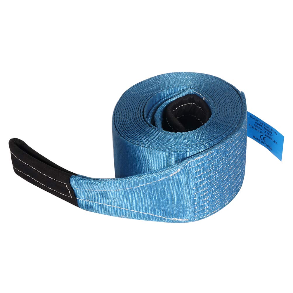 SCITOO 20000 LBs Heavy Duty Tie Down Straps, 4"x30' Tow Strap for Recovery