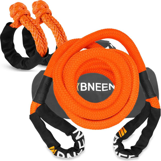 BNEEN Kinetic Recovery Rope Kit 1"×30ft 495000 Lbs Tow Rope & Soft Shackle