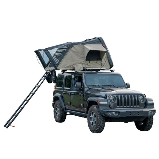 EastVita Foldable Tent Expansion Annex for Hard Shell Rooftop Tent - Black