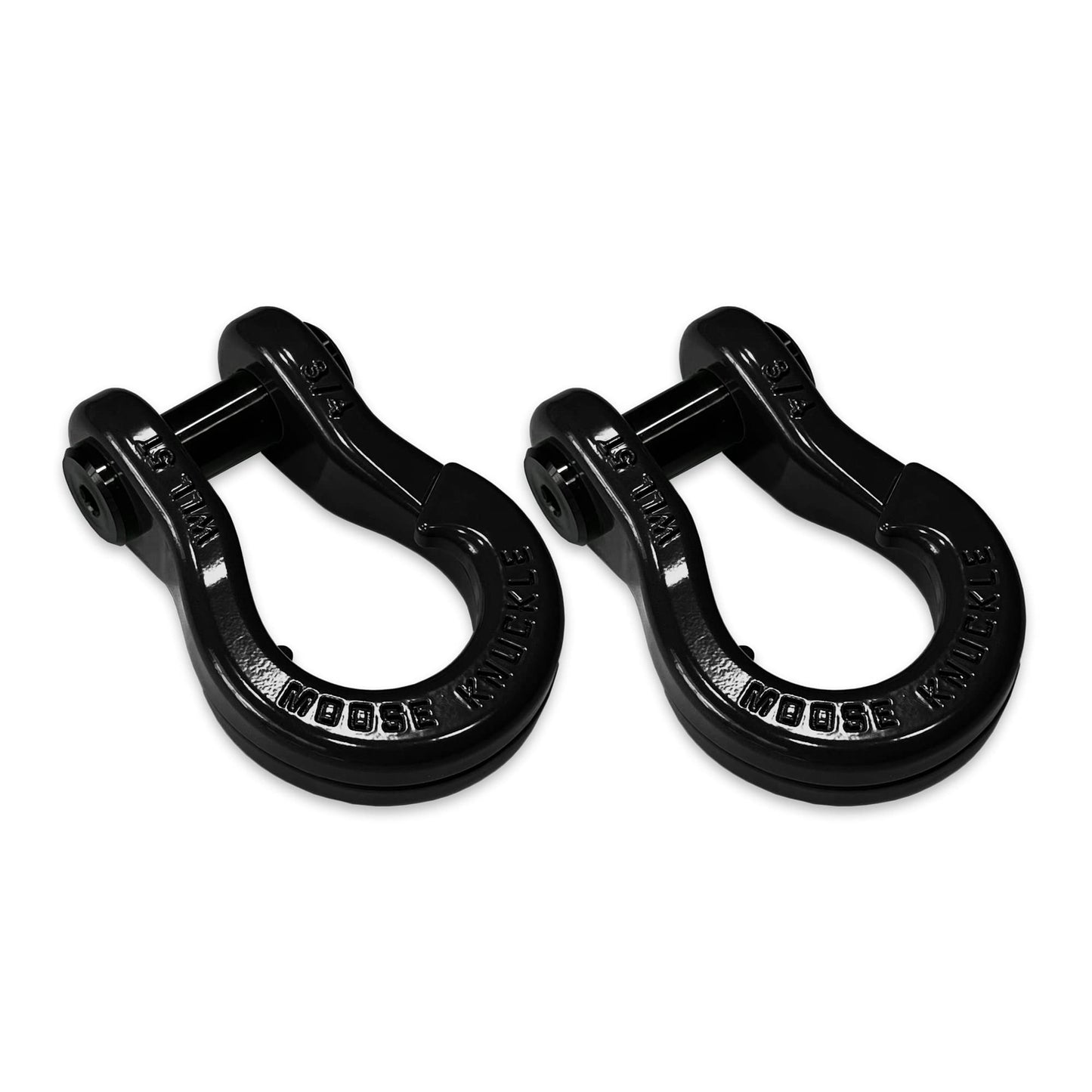 Jowl Split Shackle 3/4 | 10,000 lbs Capacity - Fits 2.0/2.5 inch D-Ring Tow Shackle Receiver Hitch Bracket Mount with 7/8" Pin | Black Hole/Black Hole Black Hole and Black Hole