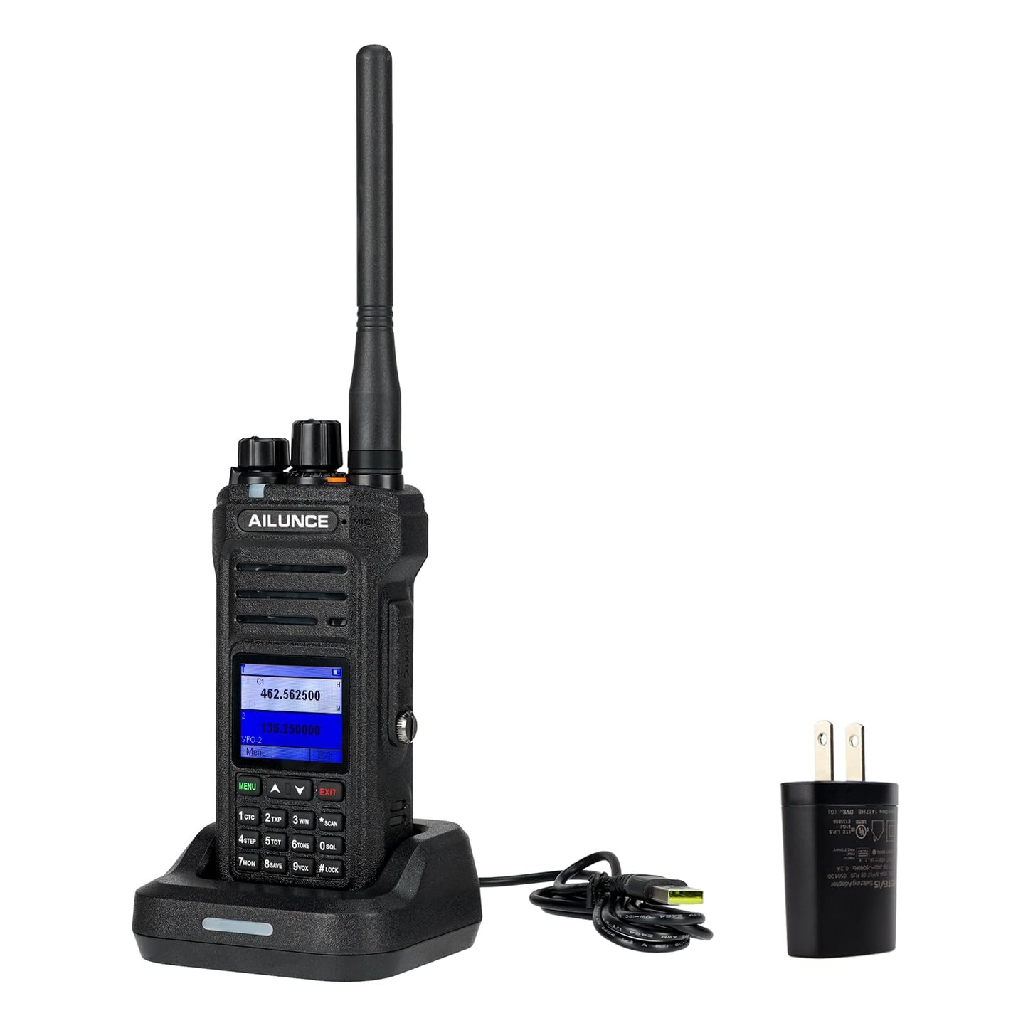 Retevis Ailunce HA1G GMRS Radio, GMRS Handheld Radio, IP67 Waterproof, NOAA, 2800mAh, GMRS Repeater Capable Two Way Radio with USB-C Charging without Speaker Microphone