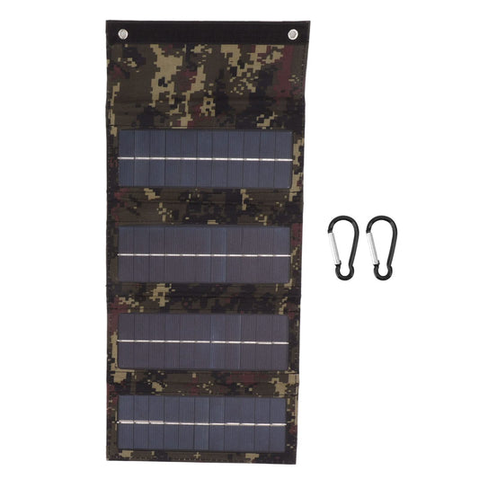 40W Folding Solar Panel, 4 Fold Charging Bag Foldable Monocrystalline Solar Panel Charger for Outdoor Camping Hiking Emergency Charging(Camouflage)