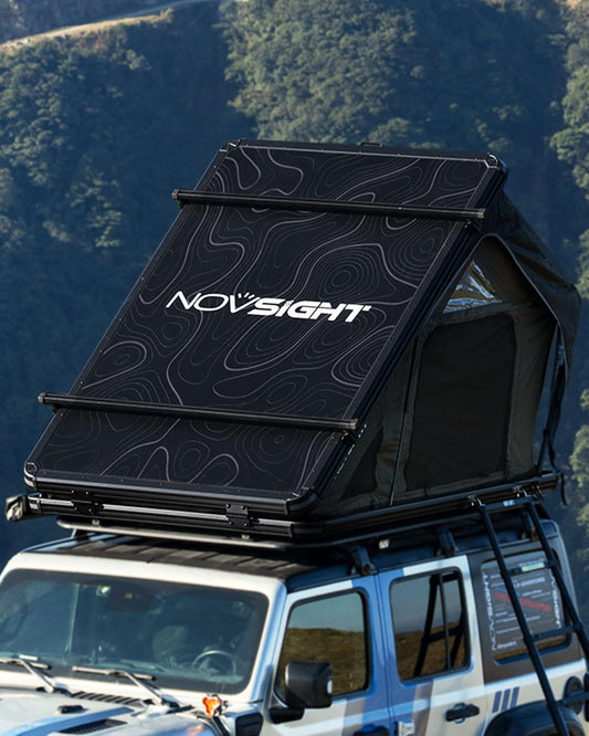 NOVSIGHT Hard Shell Rooftop Tent for Jeep Wrangler, SUV & Truck Camping