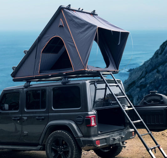 Upland Hard Shell Rooftop Tent for SUV, Van & Truck - UV-Protected, LED Light