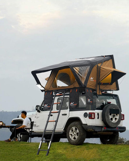 BAMACAR Hard Shell Rooftop Tent 2024 - SUV Jeep Truck Van Camping Tent