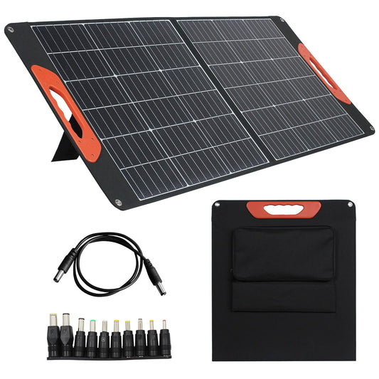 100W Portable Solar Panel Charger for RV & Camping Essentials Solar Power Kit for Home w/ DC & USB Outputs