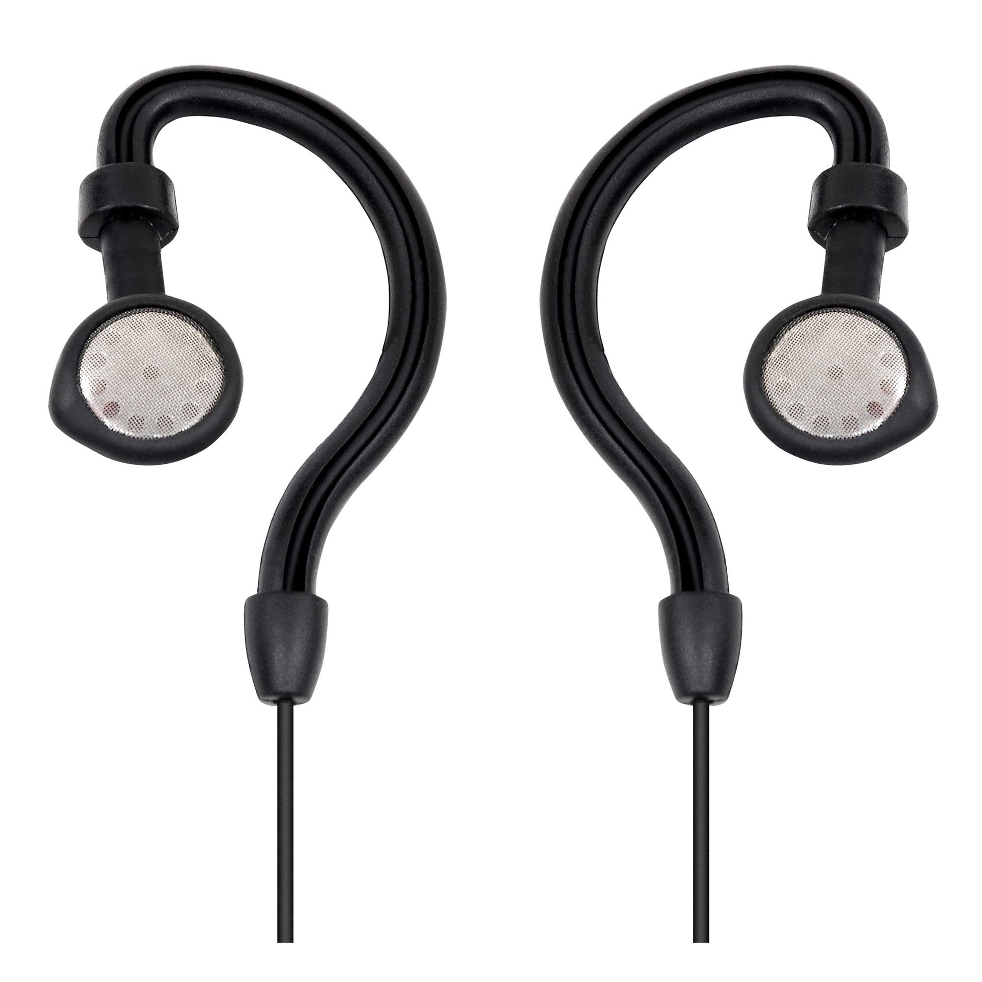 Midland® - AVPH4 Ear Clip Headset Headphones for Midland® GMRS Two-Way Radios – Secure Fit - Crystal Clear Communication Built-In Microphone and Push To Talk Button Standard Packaging