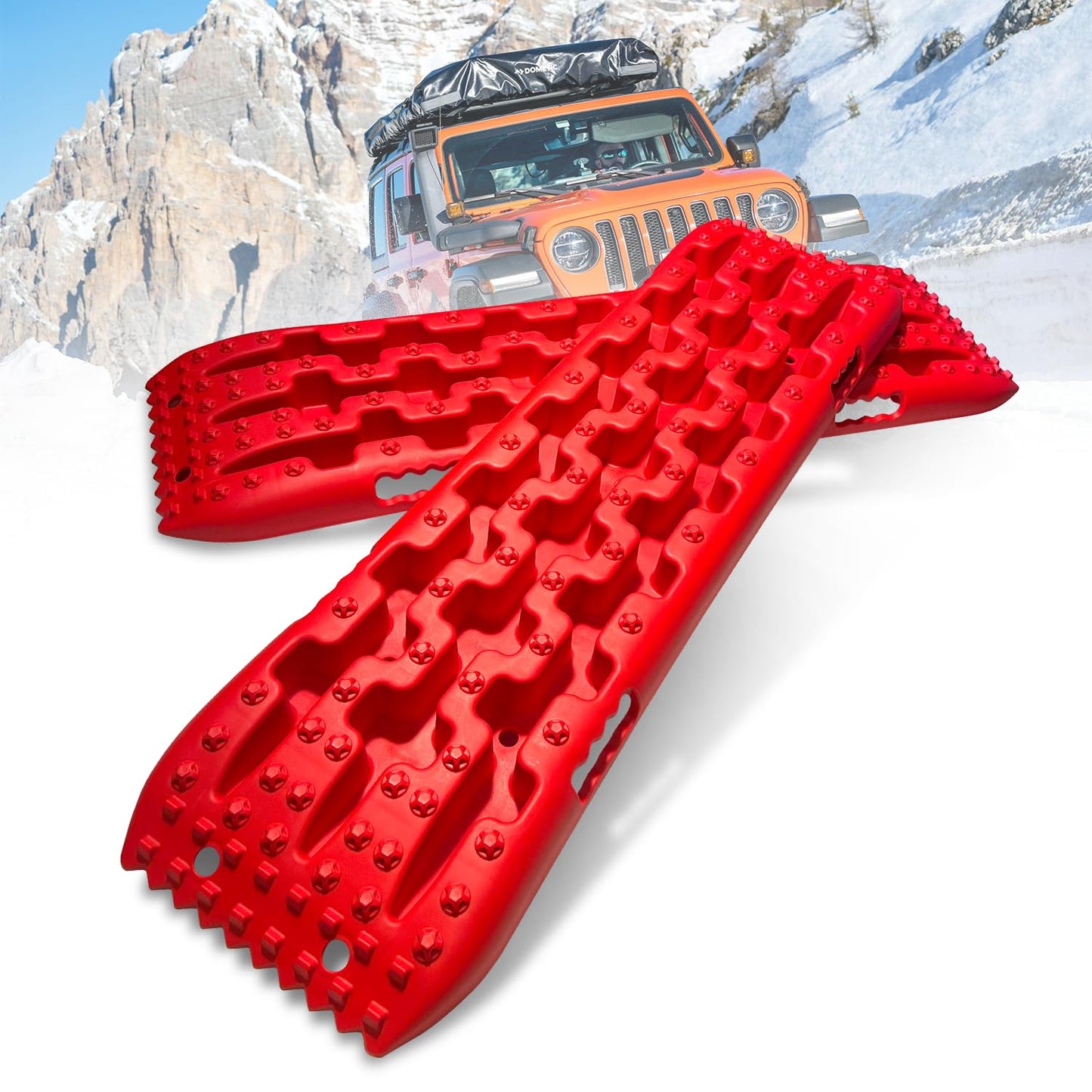 Recovery Traction Boards - GripTracks 2Pcs Offroad Mats for Mud, Snow, Sand