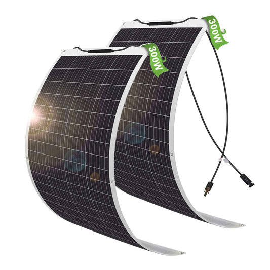 300 Watt Solar Panel Flexible 12v 23% High Conversion 9bb Lightweight Bendable Off-Grid Charger for Rv Boat Trailer, Camper, Yacht, Cabin,Tent and Other Scenes Uneven Surfaces (600W)