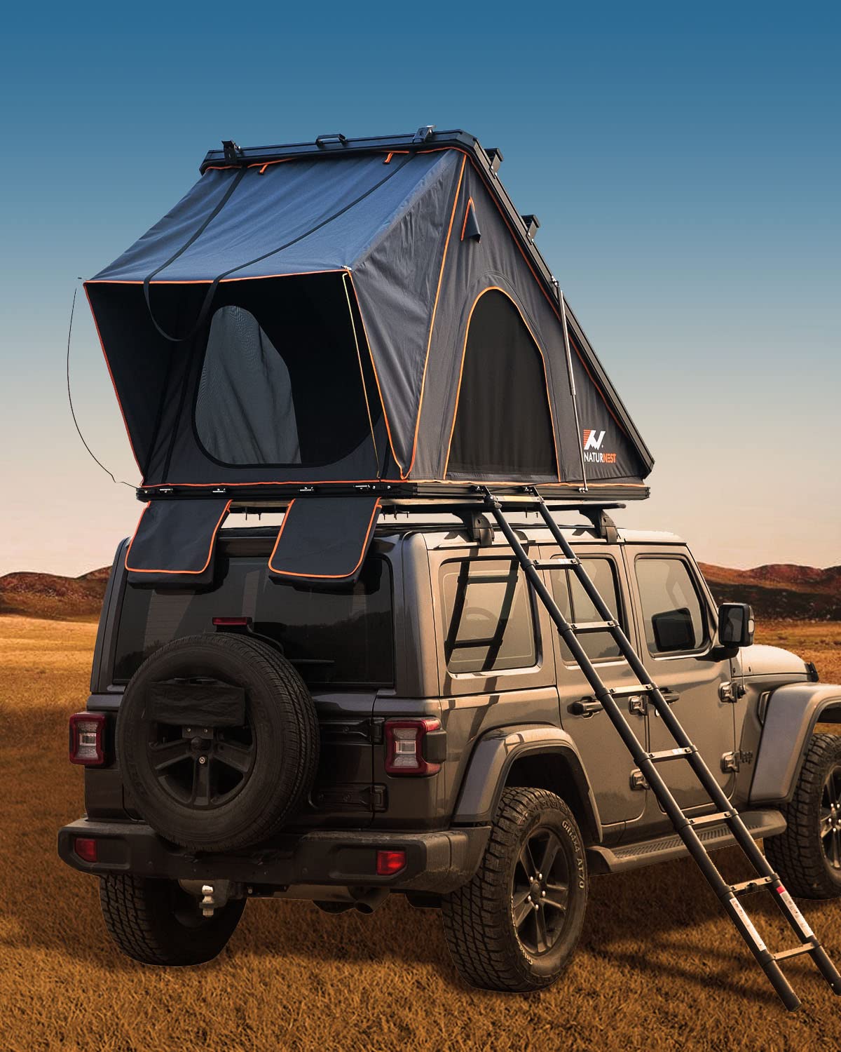 BAMACAR Hard Shell Rooftop Tent for SUV, Truck, Jeep, Car Camping