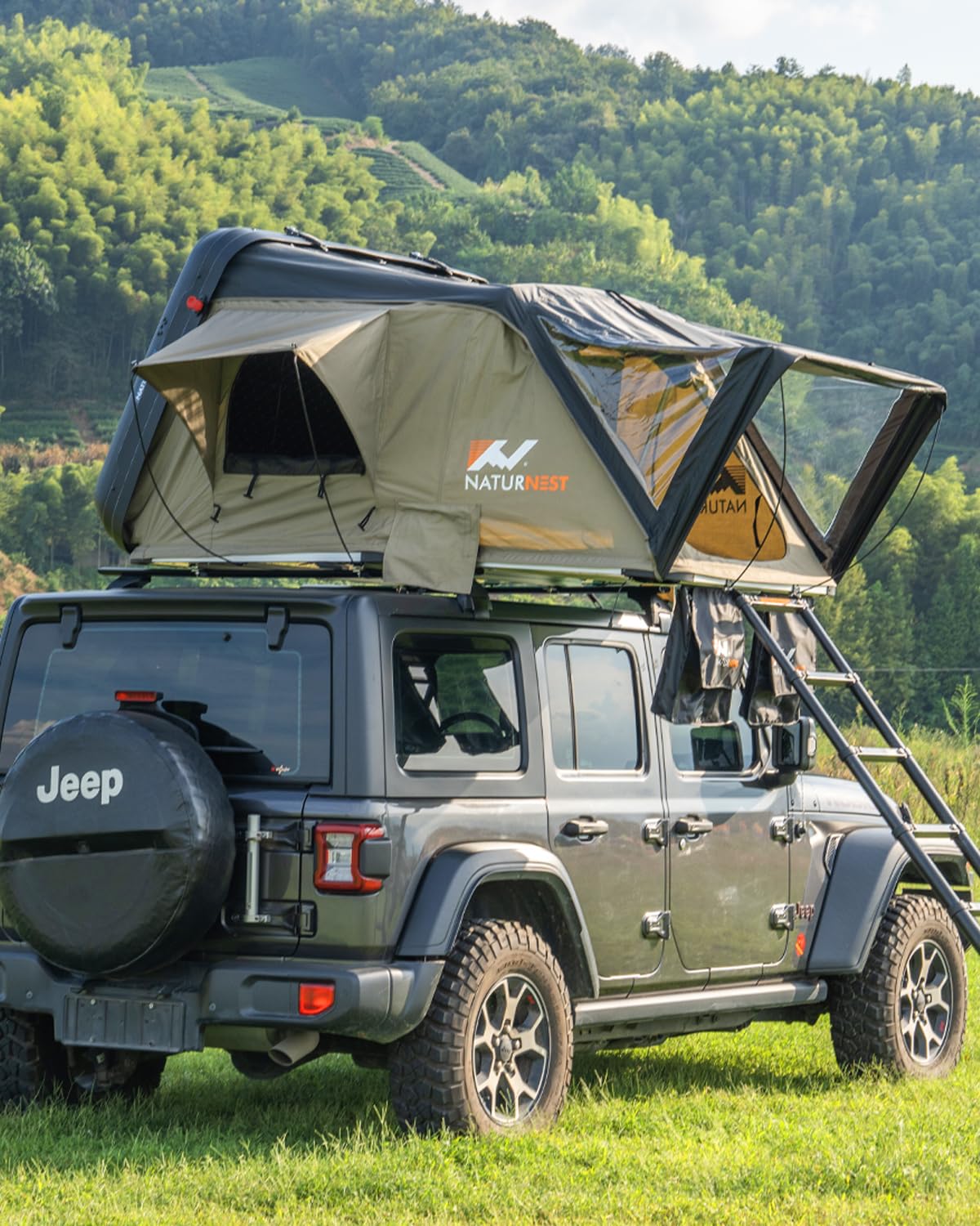 QEEKA Naturnest Sirius Hard Shell Rooftop Tent for SUV & Van Camping