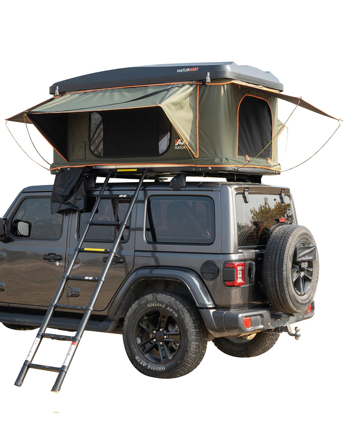 "Naturnest Rooftop Tent Hard Shell - Orion Pop Up Tent for Van, SUV, RV"