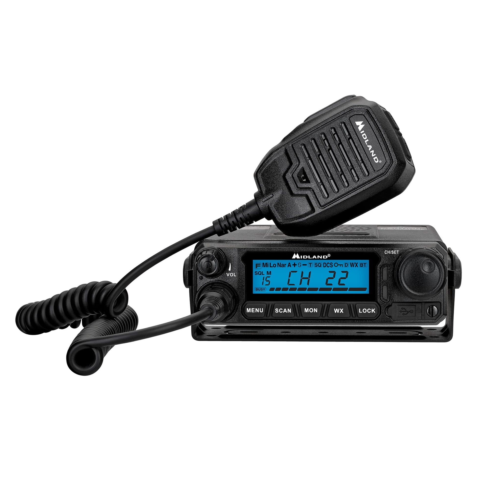 Midland – MXT500-50 Watt GMRS MicroMobile® Two-Way Radio - Farms Ranches Overlanding Trails off-roaders - 8 Repeater Channels - Compact Design External Magnetic Mount 2.1dB Unity Gain Antenna MXT 500