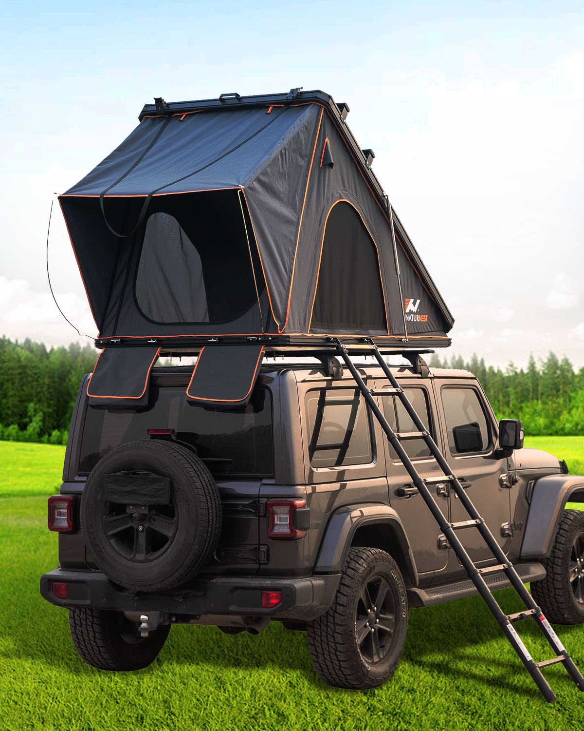 BAMACAR Naturnest Hard Shell Rooftop Tent for Car SUV Truck Camping