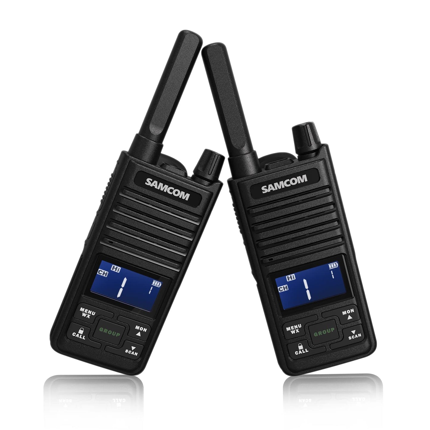 SAMCOM T2 Two Way Radios Long Range GMRS Walkie Talkies for Adults, Type C Chargerable Small 2 Way Radios Portable GMRS Handheld Radios, 30 Channels Group Call for Campsites Restaurant Hiking (2 Pcs)