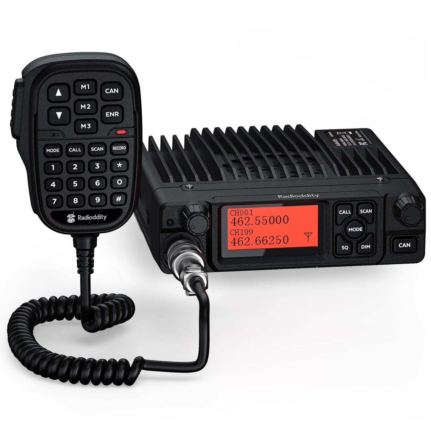 Radioddity DB40-G GMRS Mobile Radio, 40 Watts Long Range Two Way Radio, GMRS Repeater Capable, 199 Channels, Supports UHF Scanning and Receiving, VOX Perfect for Off Roading, Vehicle Driving