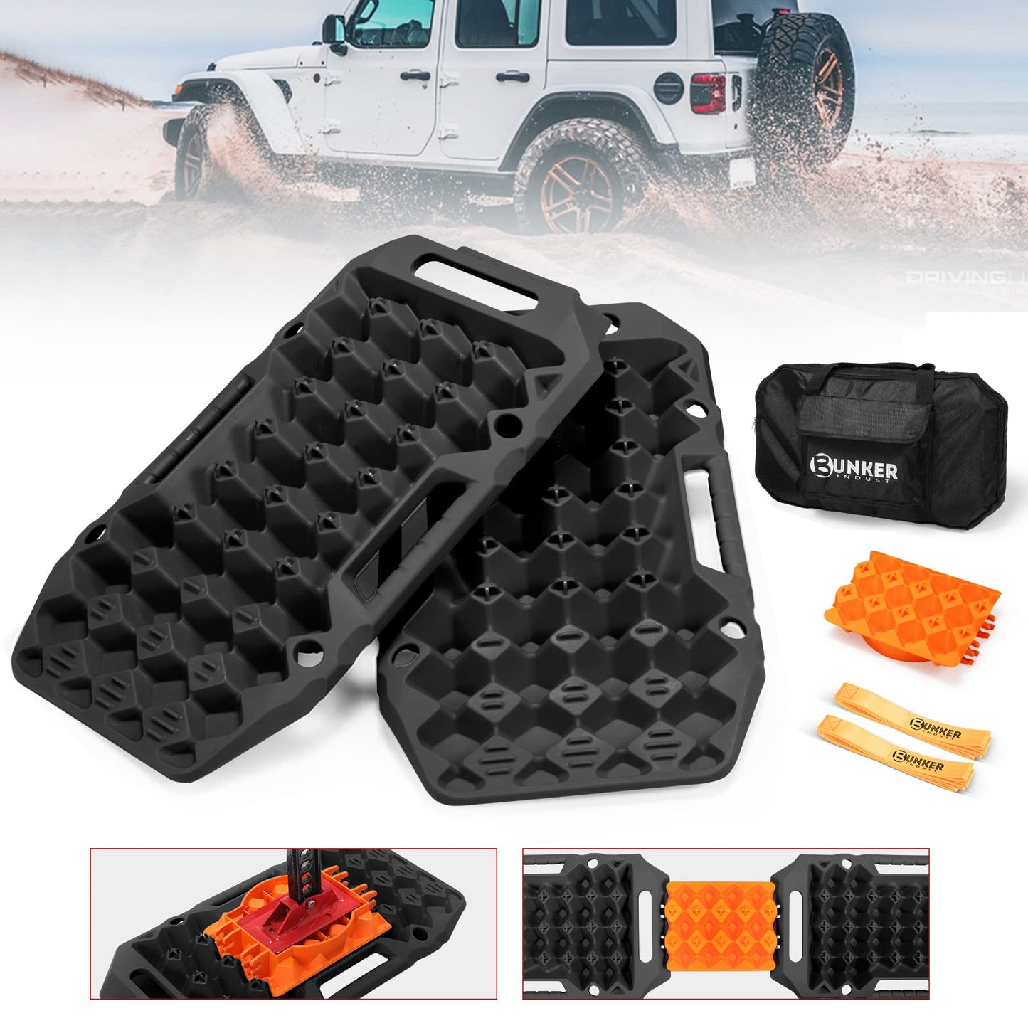 BUNKER INDUST Offroad Traction Boards - Recovery Tracks for 4X4 ATV UTV