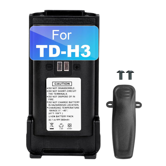 TIDRADIO TD-H3 Ham/GMRS Radio Battery 2500mAh with Type C Charging Port