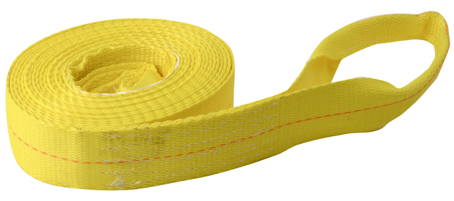 Erickson 59702 3" x 15' Tow Strap with Loops - 9000 lb. Breaking Strength