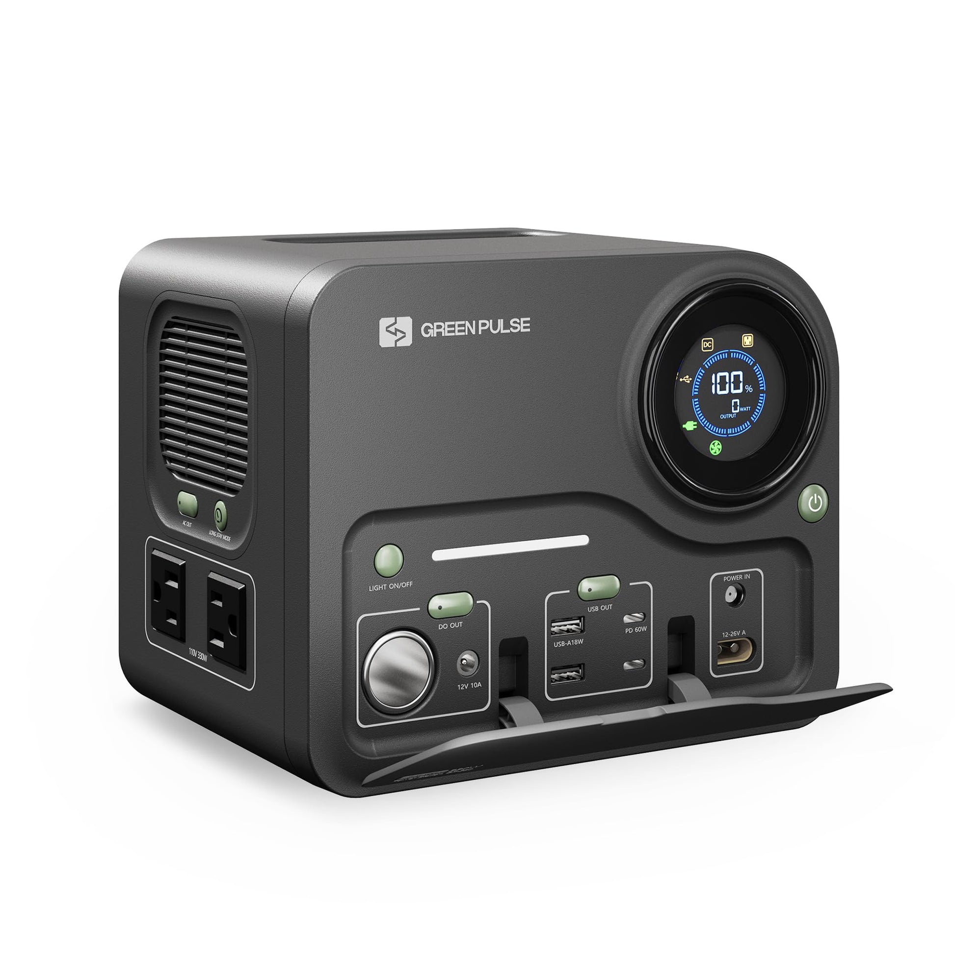 ACACIA Portable Power Station, 299.7Wh Capacity With 8 Ports,60W USB-C PD Output,330W Pure Sine Wave AC Outlet Power Station , Solar Generator for Camping, Travel, RV,Home Blackout(only 6.85lb)