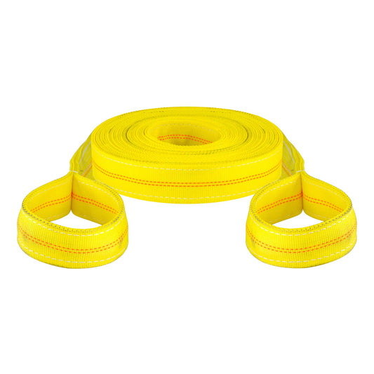 CURT 83066 30-Foot Yellow Nylon Recovery Tow Strap, 18,000 lbs Strength