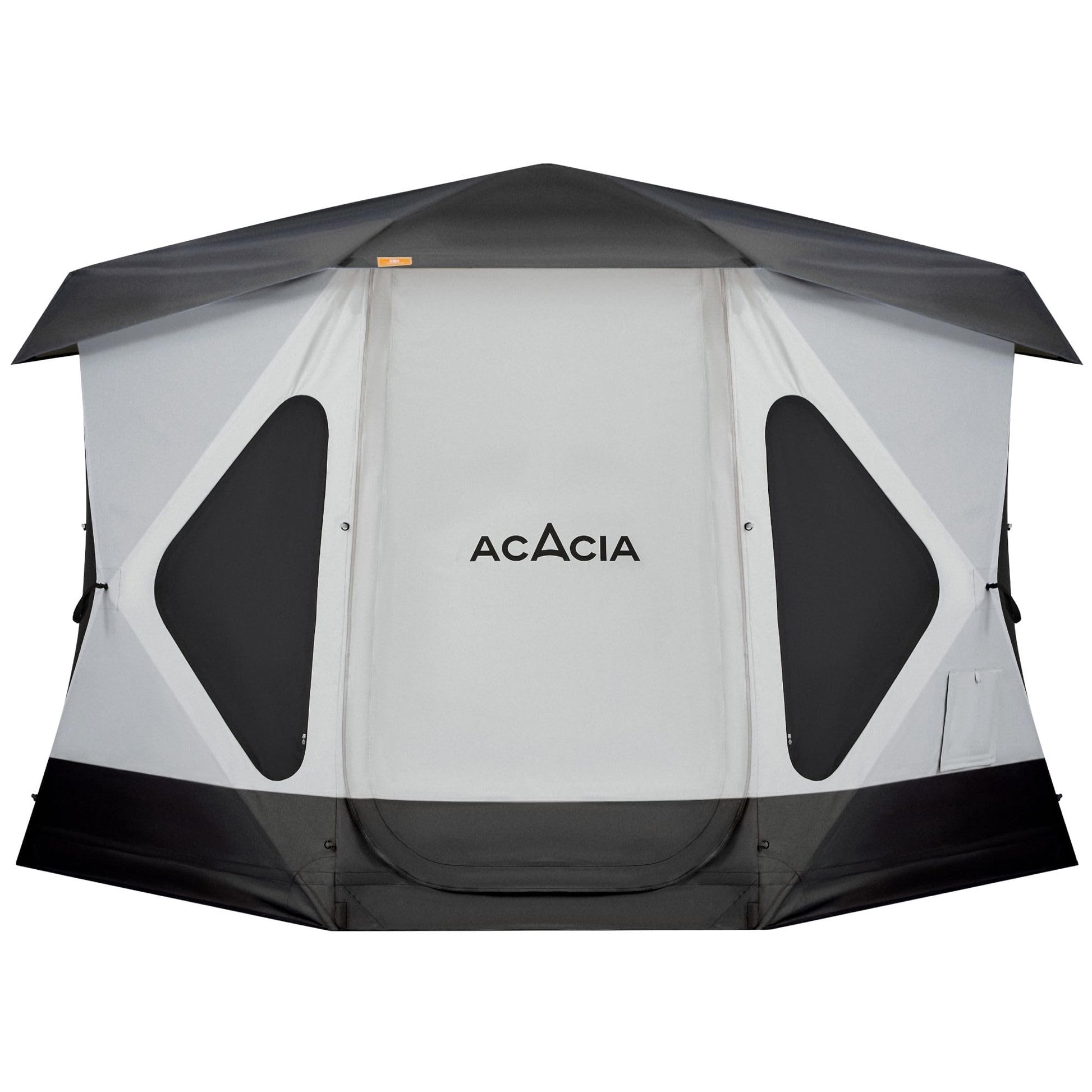 Space Acacia Camping Tent XL, 4-6 Person Large Family Tent with 6'10'' Height, 2 Doors, 8 Windows, Waterproof Pop Up Easy Setup Hub Tent with Rainfly, Footprint for Car Camping, Glamping, Moonstone