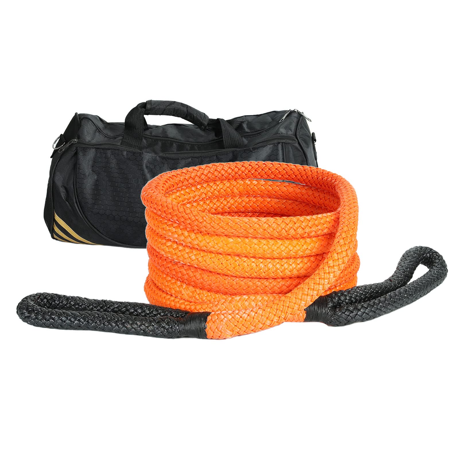 Kinetic Recovery Tow Rope (1-1/4in x 30ft 50000lbs) Heavy Duty Offroad Snatch Strap for UTV, ATV, Truck, Car, Jeep, Tractor - Ultimate Elastic Straps Towing Gear Carry Bag Included 1-1/4'' x 30ft