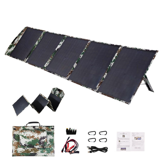 Solar Panels 150W Portable Camping Solar Kit Foldable for Power Station Generator Folding Solar Charger compatible with Jackery/EF/Bluetti/Anker/Goal Zero Power Station for Outdoor Camping