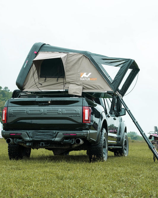 CTOSPOATO Naturnest Hardshell Pop Up Rooftop Tent for 2-3 Person Camping