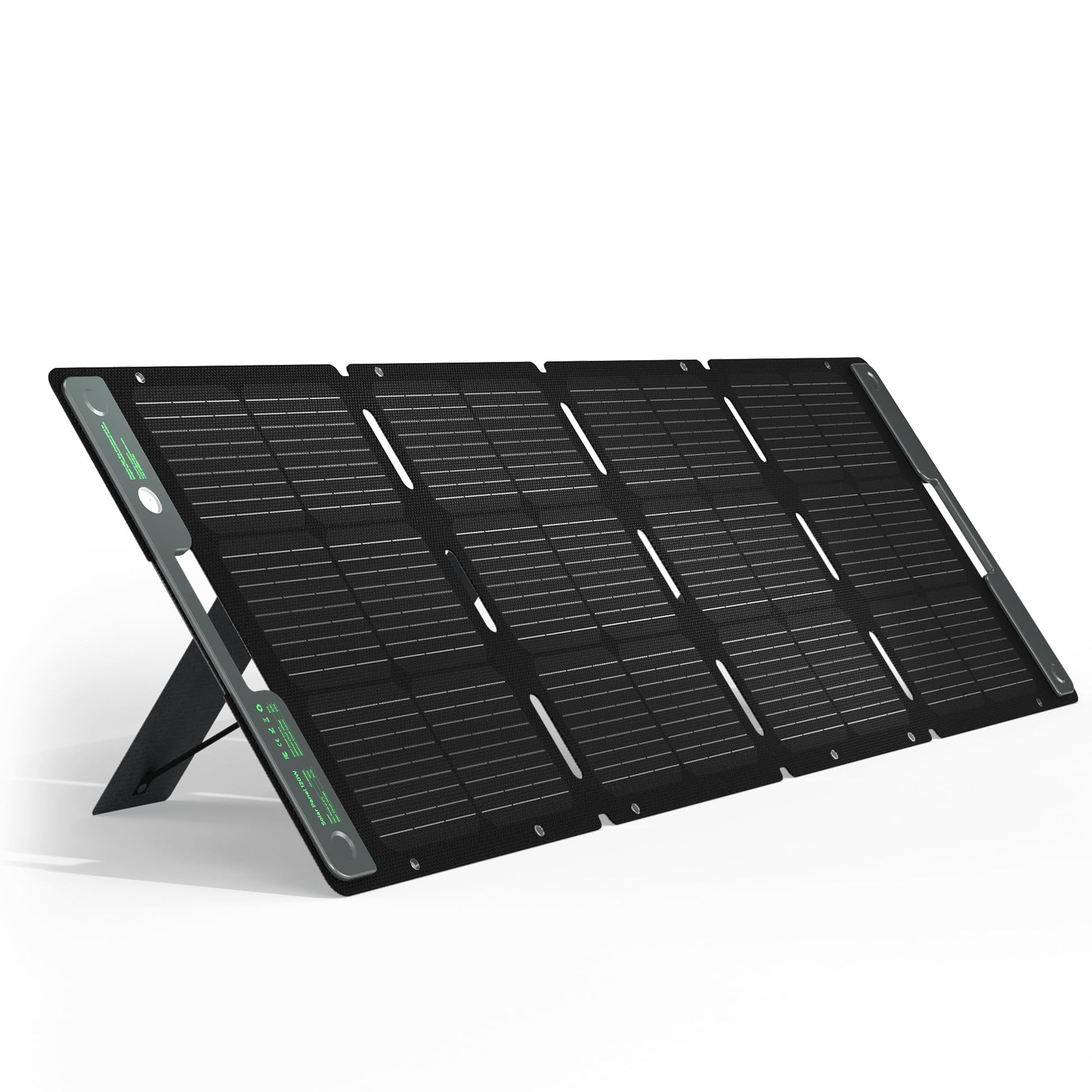 ACACIA East Oak 120W Portable Solar Panel, Foldable Solar Charger with Ajustable Kickstand, A+ Monocrystalline PV Cell and Waterproof IP67 for EV, Off Grid System, Camping