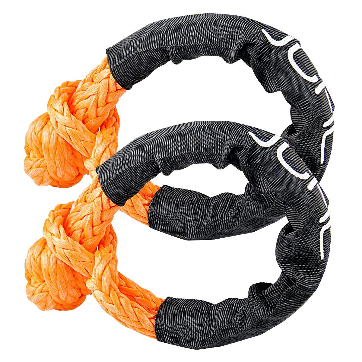 Soft Shackle Synthetic Road Recovery Rope 1/2' X 23 Inch 56000LBS Breaking Strength Tow Shackles for Sailing SUV Off Road Towing ATV Recovery 2 Pack