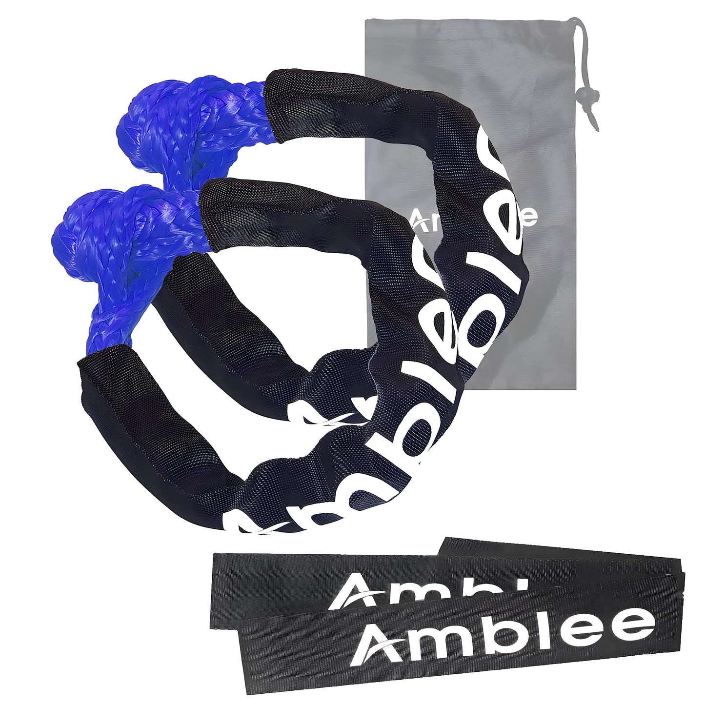 Amblee 2-Pack 1/2" x 22" Synthetic Soft Shackle Recovery Kit - 44,235 lbs