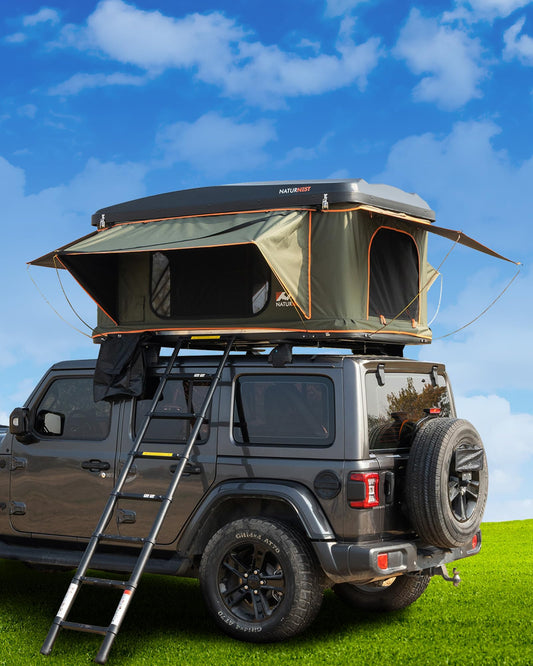 BAMACAR Naturnest Rooftop Tent - Hard Shell Camping Tent for Jeep/SUV