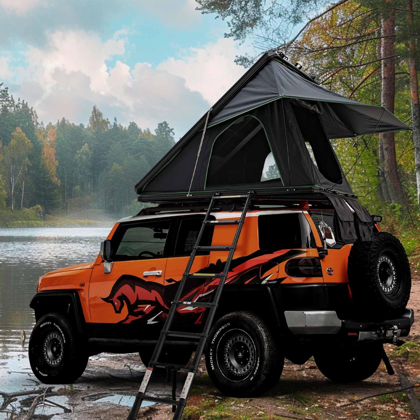 Hardshell Rooftop Tent for 2-3 People - ChiefCarOfficer Waterproof RTT